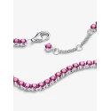 Pulsera Pandora Tenis Rosa Brillante Plata 591469C03