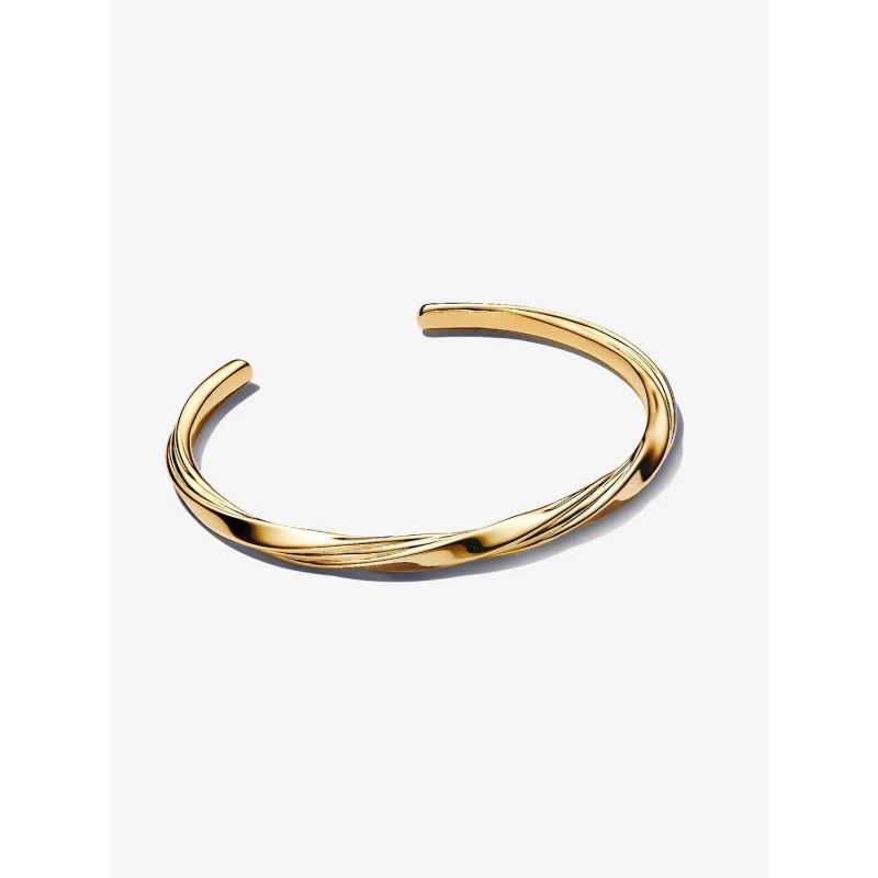 Pulsera Rígida Abierta Pandora Entrelazada Baño Oro 563869C00