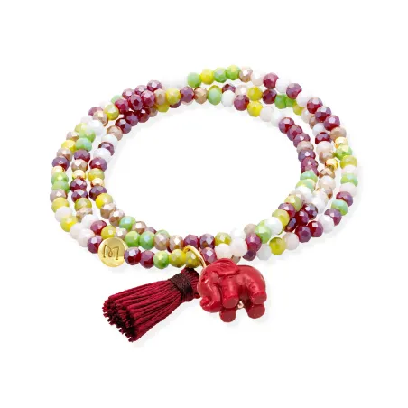 Pulsera Marina García Zen Soho y Elefante Rojo 91169UE