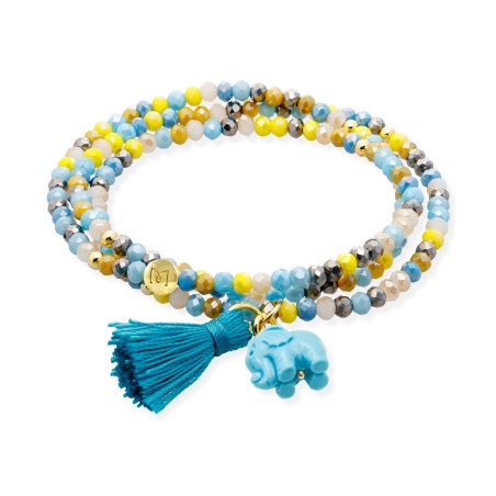 Pulsera Marina García Zen Formentera y Elefante Azul 91195UE