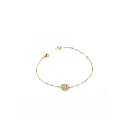 Pulsera Guess Jardin Corazón Acero Baño Oro y Circonitas Blancas JSBB04454JWYGS