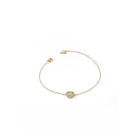 Pulsera Guess Jardin Corazón Acero Baño Oro y Circonitas Blancas JSBB04454JWYGS