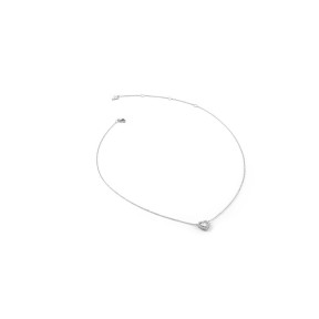 Collar Guess Jardin Corazón Acero Baño Rodio y Circonitas...