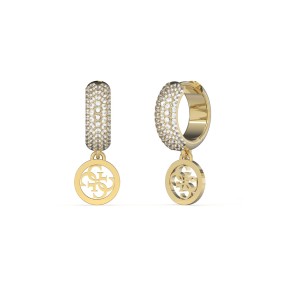 Pendientes Guess Crazy Earrings Acero Baño Oro y...