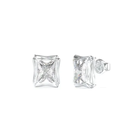 Pendientes Guess Bamboo Cristal Baguette y Acero JUBE05174JWRHT-U