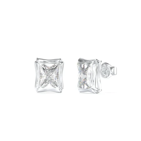 Pendientes Guess Bamboo Cristal Baguette y Acero JUBE05174JWRHT-U