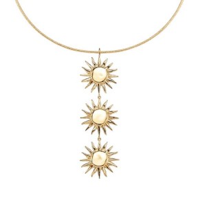 Collar Midi Agatha Paris Tiare 3 Soles Baño Oro...