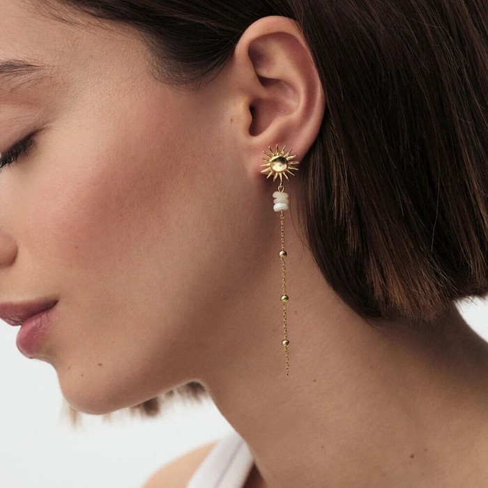 Pendientes Largos Agatha Paris Tiare Sol y...