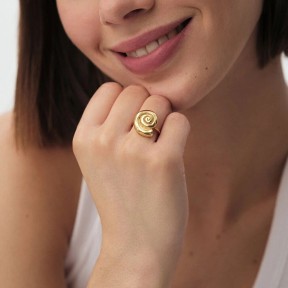 Anillo Ajustable Agatha Paris Tiare Caracola XL Baño Oro... 2