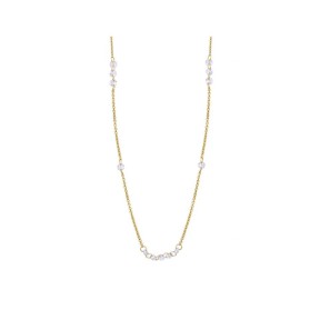 Gargantilla Le Carré Oro Amarillo y Topacios Blancos...