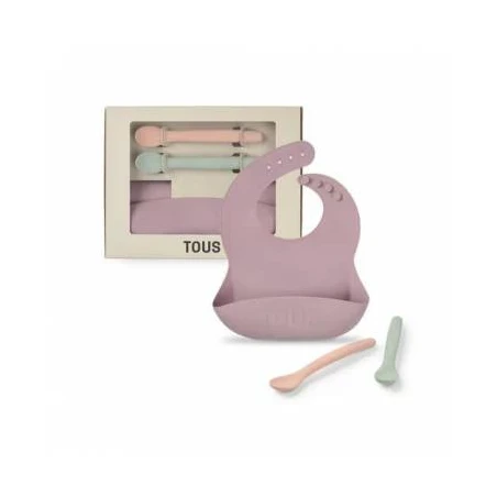 Set Babero y 2 Cucharas Rosa 2002210716