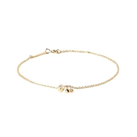 Pulsera PdPaola Water Plata Baño Oro y Circonita Blanca PU01-587-U