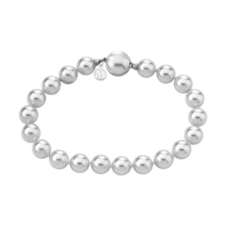 Pulsera Majorica Eternal Plata Baño rodio y Perlas Plateadas 09864.01.2.022.010.1