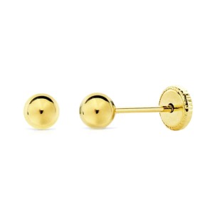 Pendientes Bolas Oro Amarillo Mujer 0491013P
