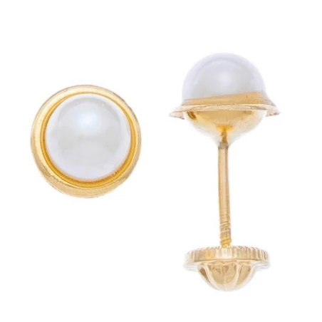 Pendientes Oro Amarillo y Perla 0494694PP