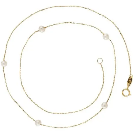 Collar Oro Amarillo y Perlas Mujer 0150171CO