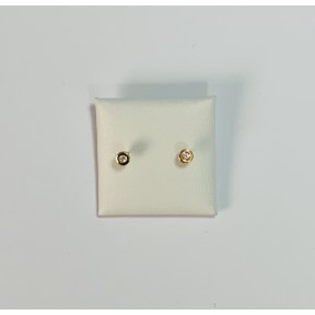 Pendientes Botón Oro Amarillo y Circonita 6414138P1 2