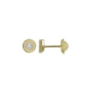 Pendientes Botón Oro Amarillo y Circonita 6414138P1