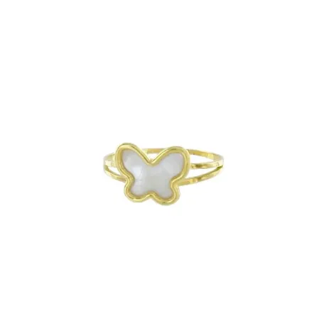 Anillo Mariposa Oro Amarillo y Nácar 0557595S