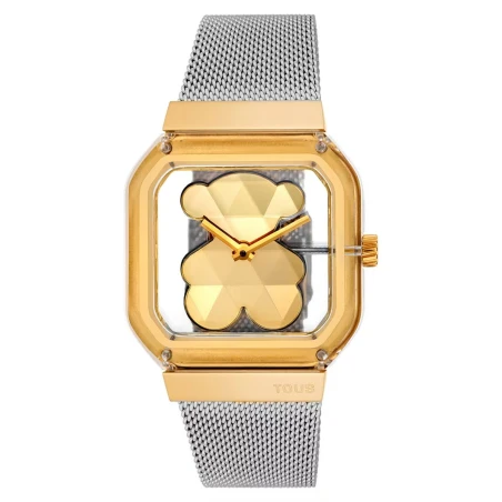 Reloj TOUS D- Bear Party Plateado y Dorado Analógico Mujer 3000143500