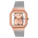 Reloj TOUS D- Bear Party Plateado y Rosado Analógico Mujer 3000143600