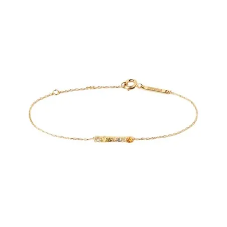 Pulsera PdPaola Rainbow Plata Baño Oro y Circonitas Multicolor PU01-788-U