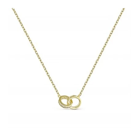 Gargantilla Itemporality Aros Entrelazados Plata Baño Oro y Circonitas SNL-201-143-UU