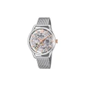 Reloj Festina Skeleton Mujer Plateado y Rosado Automático F20627/1