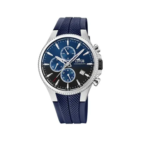 Reloj Lotus Negro y Plateado Cronógrafo Hombre 18621/B