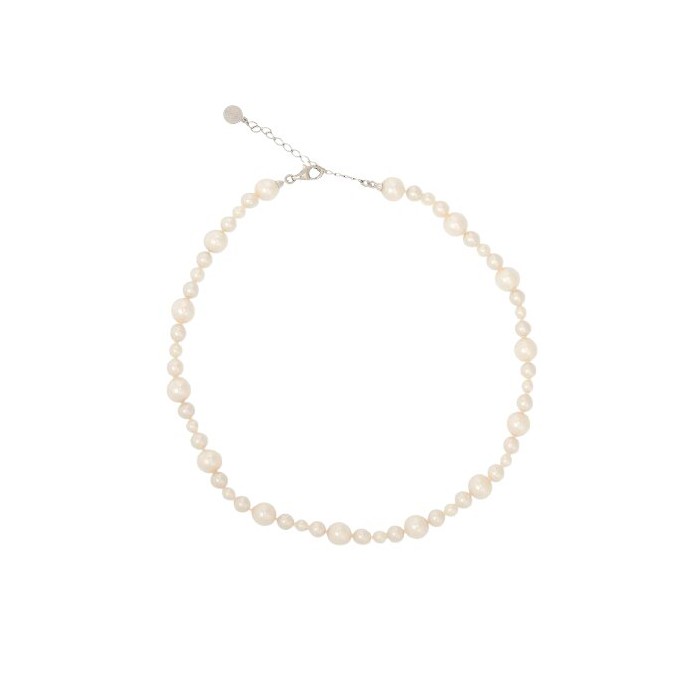 Collar Majorica Plata Baño Rodio y Perlas...
