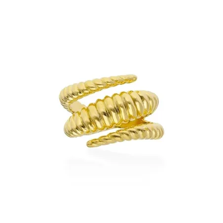 Anillo Marina García Espiral Plata Baño Oro 91119SD