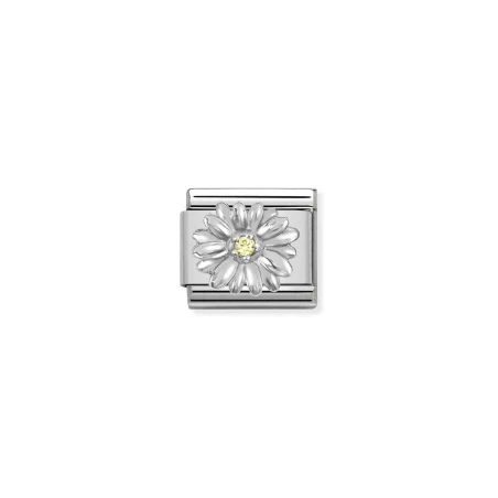 Composable CL SIMBOLOS en acero, plata 925 y Cubic zirconia Margarita
