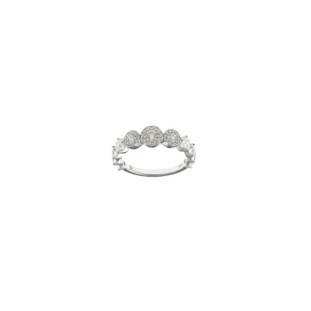 Anillo Salvatore Círculos Plata Baño Rodio y Circonitas Blancas 136S0411