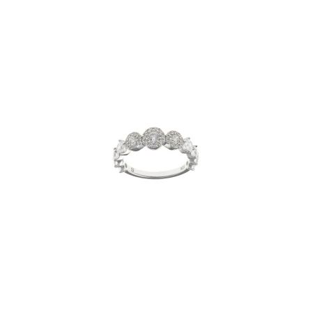 Anillo Salvatore Círculos Plata Baño Rodio y Circonitas Blancas 136S0411