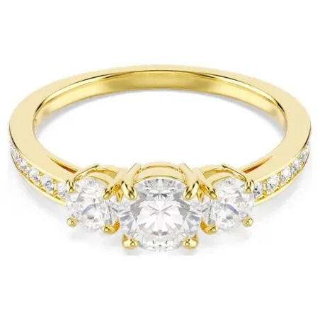 Anillo Swarovski Stilla Attract Baño Oro y Cristales Blancos 5723294