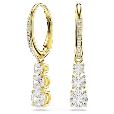 Pendientes Swarovski Stilla Attract Baño Oro y Cristales Blancos 5723300