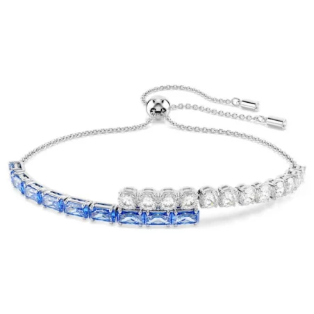 Pulsera Swarovski Matrix Baño Rodio y Cristales azules y blancos 5732266