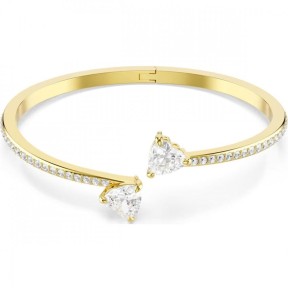 Brazalete Swarovski Attract Soul Heart Mujer Baño Oro...