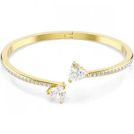 Brazalete Swarovski Attract Soul Heart Mujer Baño Oro 5733474