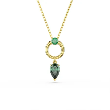 Gargantilla Swarovski Mesmera Baño Oro y Cristales Verdes 5732484