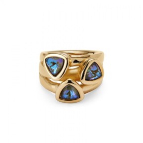 Anillo UNOde50 Ser Camaleónica Baño Oro y Cristales...