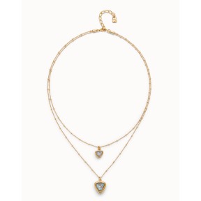 Doble Gargantilla UNOde50 Ser Camaleónica Baño Oro y...