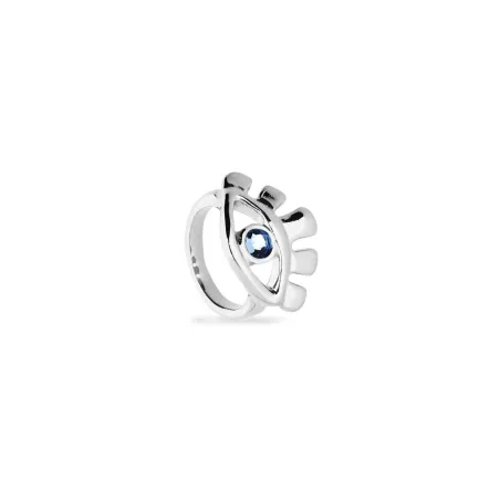 Anillo UNOde50 Ser Intuitiva Ojo Baño Plata y Cristal Azul ANI0855AZUMTL