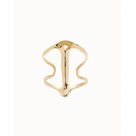 Pulsera Rígida UNOde50 Ser Majestuosa Estructura Mantarraya Baño Oro PUL2552ORO0000M
