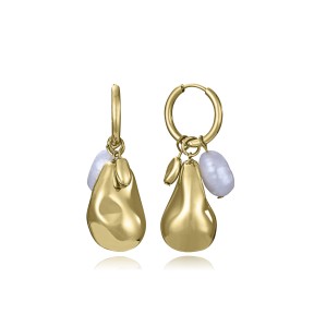 Pendientes Viceroy Fashion Acero Baño Oro y Perla...