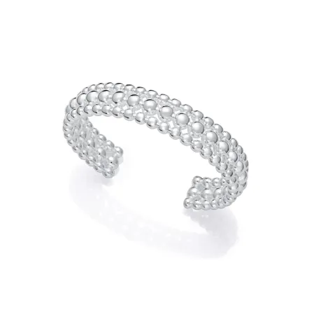 Pulsera Ancha Rígida Viceroy Fashion Laura Escanes Bolas Acero Baño Plata 14318P01000