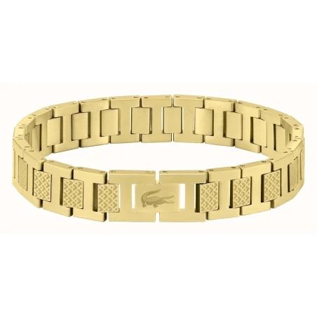 Pulsera Lacoste Metropole Acero Baño Oro Hombre 2040120