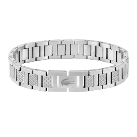 Pulsera Lacoste Metropole Acero Baño Rodio Hombre 2040117