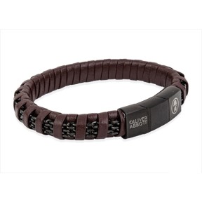 Pulsera Olliver Abbott Klburn Piel Vegana Marrón y Acero...