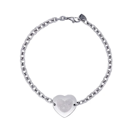 Pulsera Emotion Corazón Acero Baño Rodio EMACBRCUB3